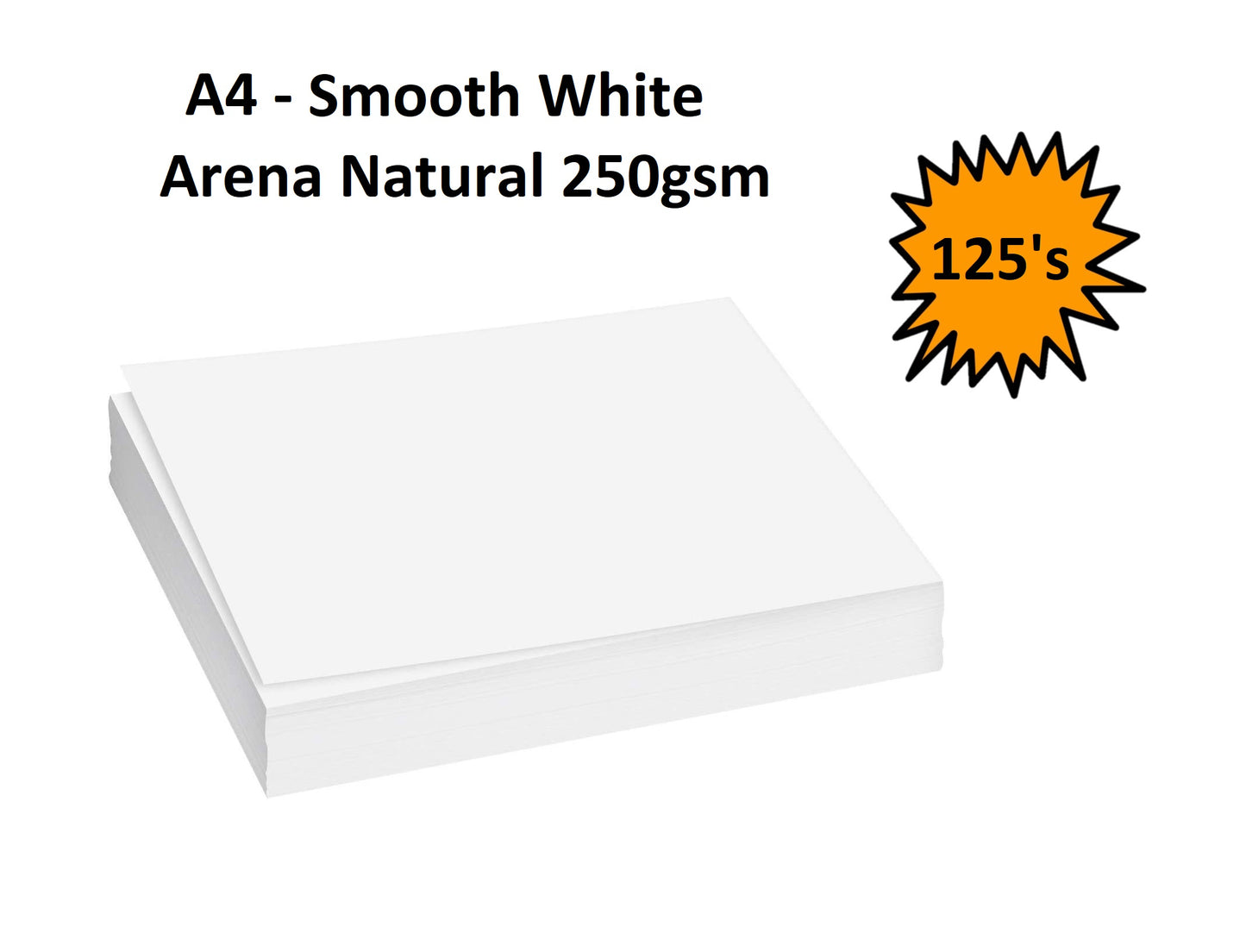 A4 Smooth White Card - Arena Natural 250gsm 125 sheets