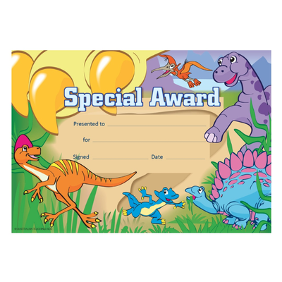 Dinosaurs Special Award - Certificates (Pack of 35)
