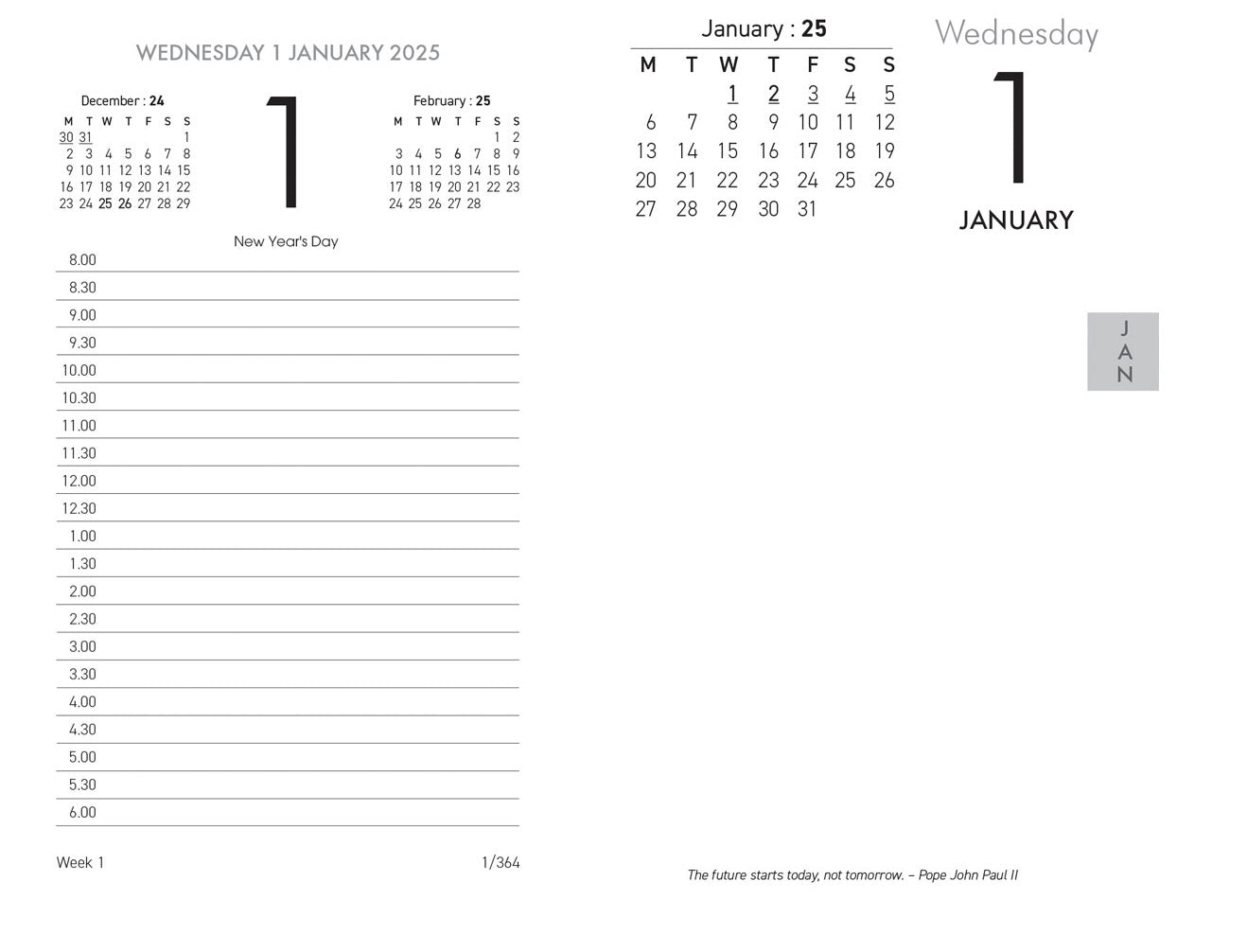 Collins Calendar Refill 13E Side Opening Odd Year