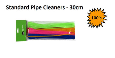 Pipe Cleaners - Assorted 30cm (100pcs)