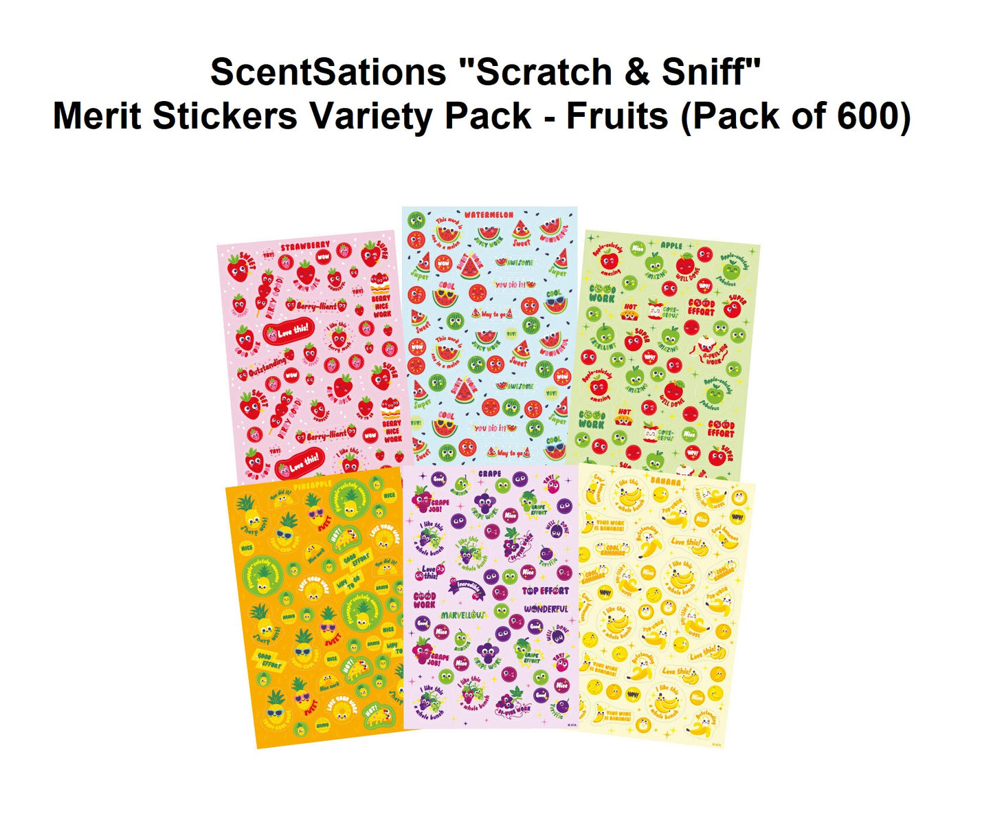 Bulk Variety Pack - ScentSations Fruit Stickers (Pack of 600)