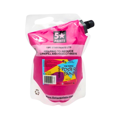 Fluoro Magenta 1.5L - Star Tempera Paint Pouch