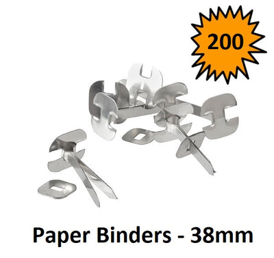 Paper Binders 38mm - Box of 200
