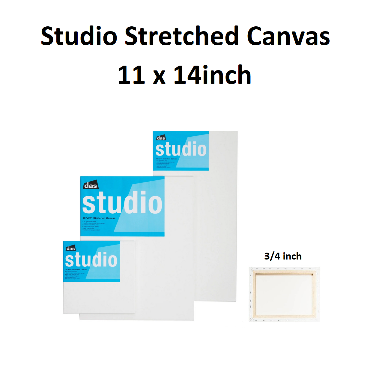 11 x 14 inch - Studio Stretched Canvas 3/4 inch