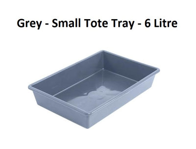 Grey - Small Tote Tray - 6 Litre