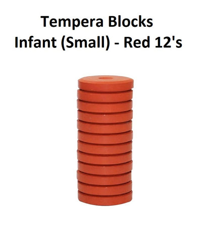 Brilliant Red 12's - Tempera Blocks Infant (Small)