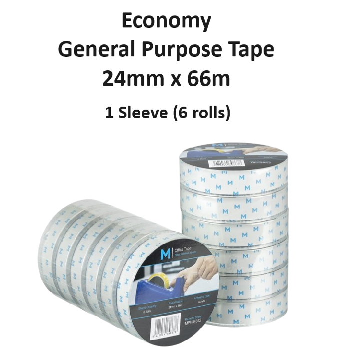 Economy General Purpose Tape 24mm x 66m - Sleeve