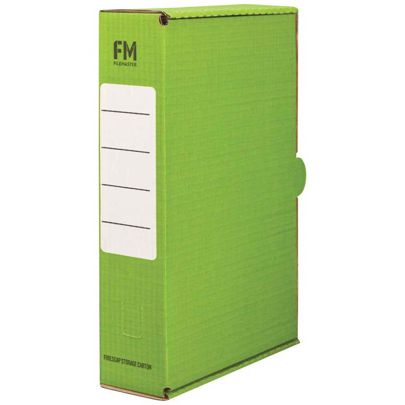 Green - Coloured Foolscap Storage Box (File Box)