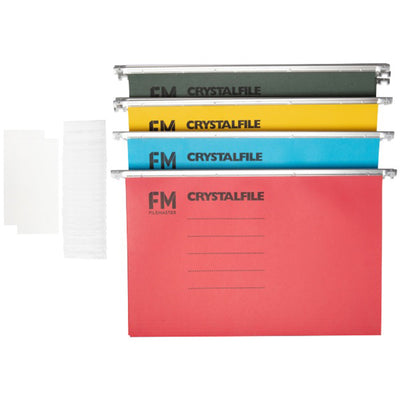 Foolscap Suspension Files - Box of 20 Coloured