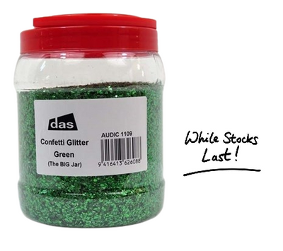 Green 1kg - Confetti Glitter Tub