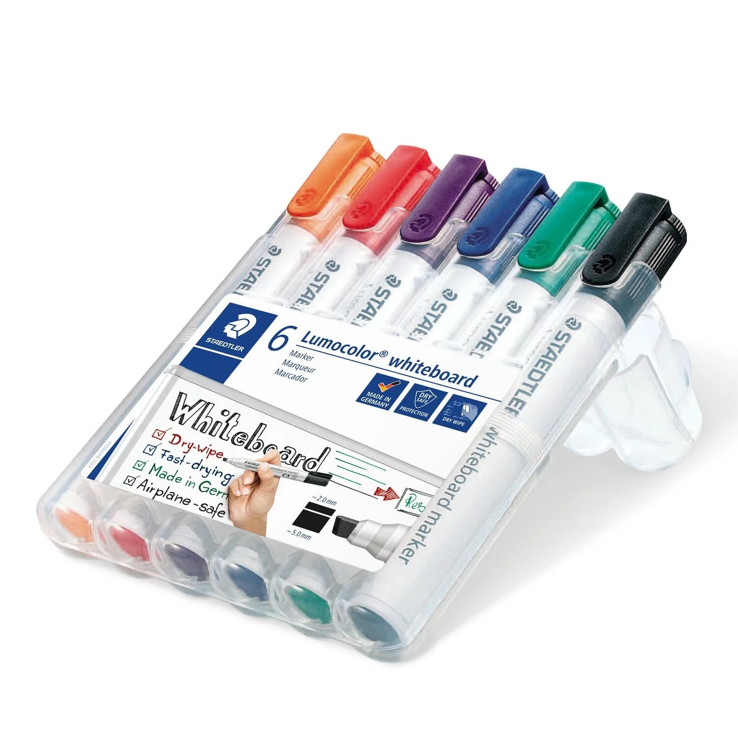 Assorted Set of 6 - Chisel Tip Staedtler Whiteboard Markers