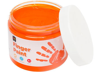 Orange Finger Paint Tub