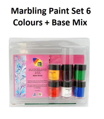 Water Based Marbling Paint Set of 6