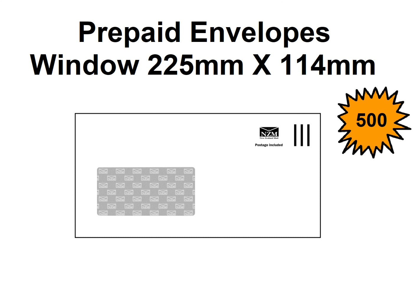 DLE Self Seal Window 500's - Prepaid Envelopes