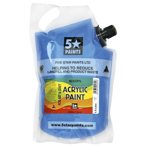 Cobalt Blue 1.5L - Acrylic Paint Pouch (NZACRYL)