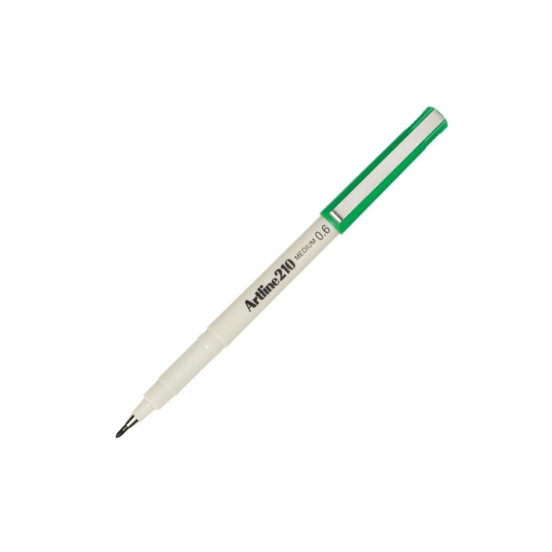Green - Artline 210 Fineliner Pen 0.6mm