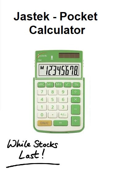 Jastek Pocket Calculator (Assorted colours)