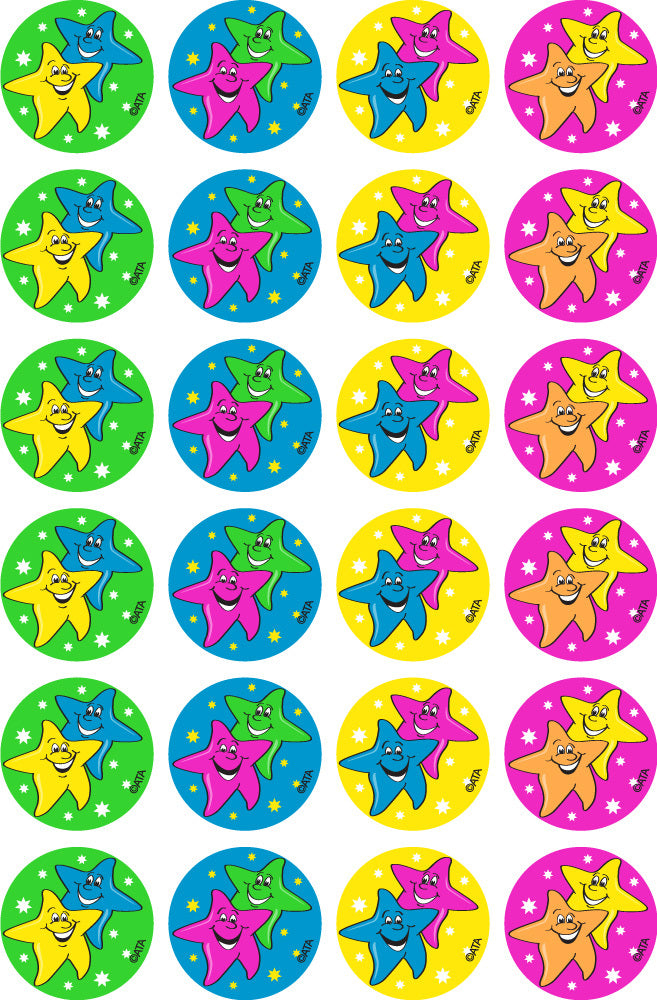 Stars - Fluoro Merit Stickers (Pack of 96)