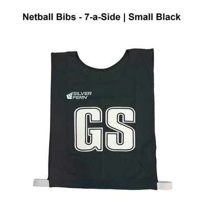 Netball Bibs - 7-a-Side | Small Black