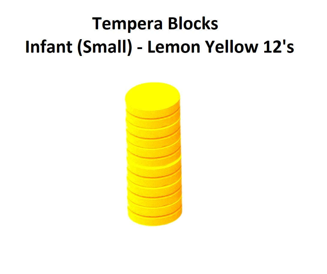 Lemon Yellow 12's - Tempera Blocks Infant (Small)