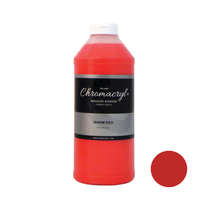 Warm Red 1L - Chromacryl Acrylic Paint