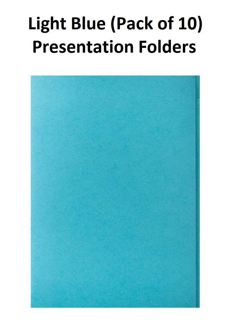 Light Blue (Pack of 10) - Presentation Folders
