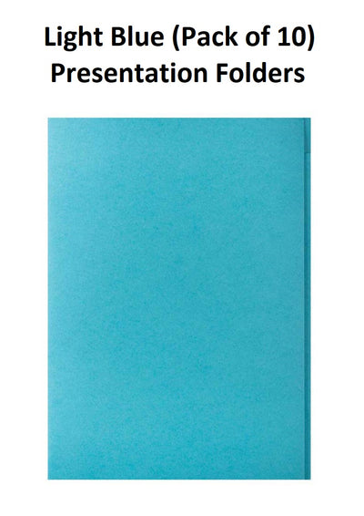 Light Blue (Pack of 10) - Presentation Folders