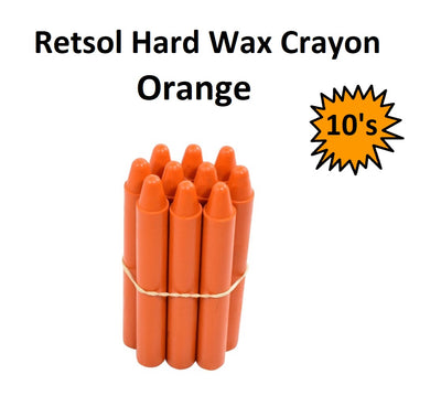 Retsol Hard Wax Crayon - Orange 10's