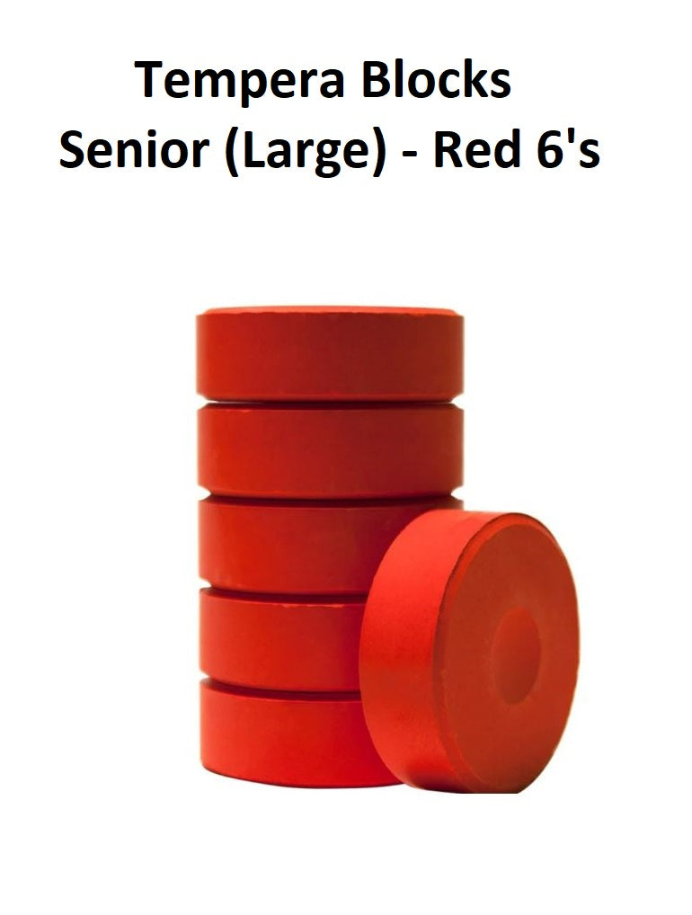 Brilliant Red 6's - Tempera Blocks Senior (Large)
