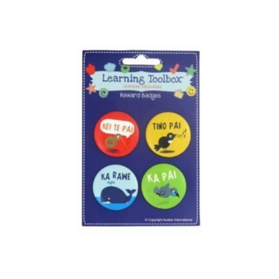 Set of 4 Maori Reward Phrases - Badges