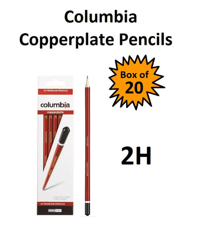 Columbia Copperplate Pencils  - Box of 20 - 2H