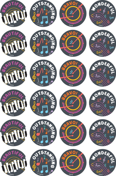 Music Maestros - Merit Stickers (Pack of 96)