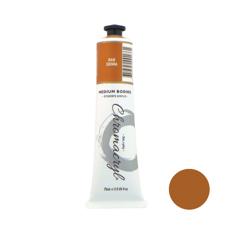 Raw Sienna 75ml - Chromacryl Acrylic Paint