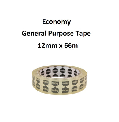 Economy General Purpose Tape 12mm x 66m - single