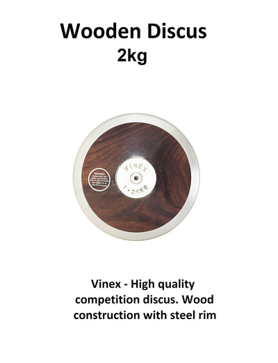 Wooden Discus w/ Steel Rim - 2kg