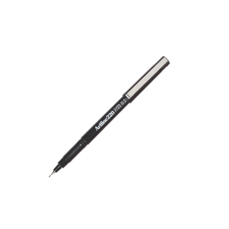 Black - Artline 220 Fineliner Pen 0.2mm