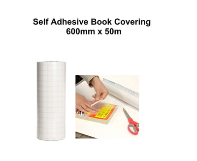Self Adhesive Book Covering - 600mm x 50m