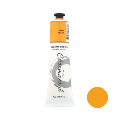Warm Yellow 75ml - Chromacryl Acrylic Paint