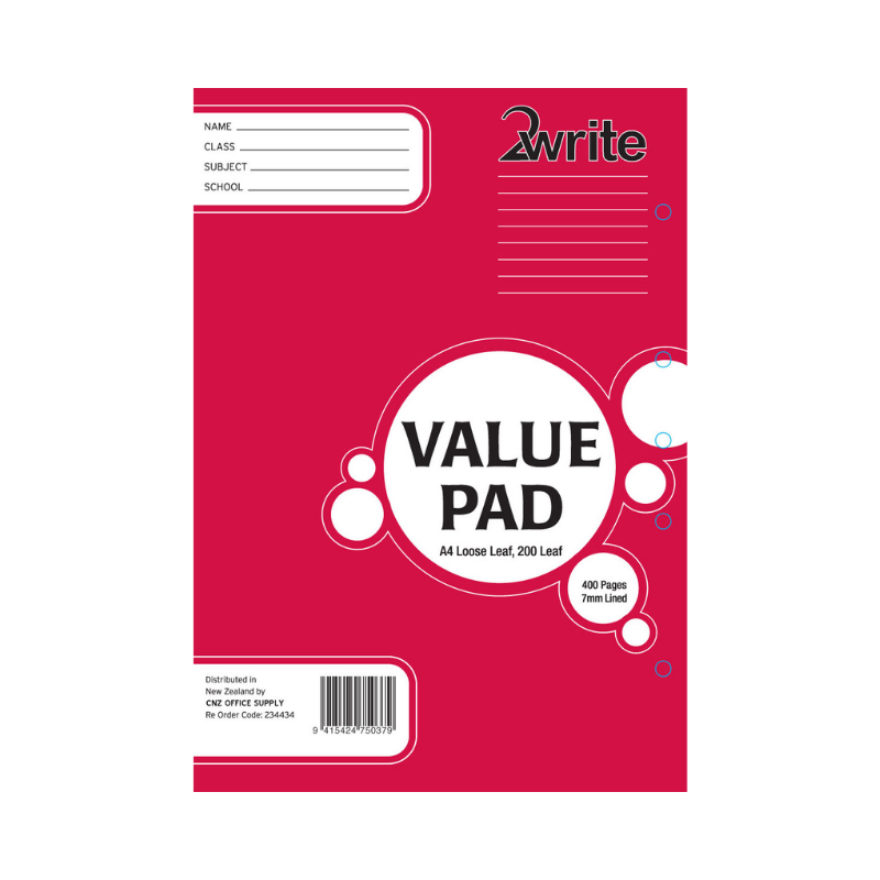 R200 / V200 - A4 Refill Pad - 7mm Lined 200lf