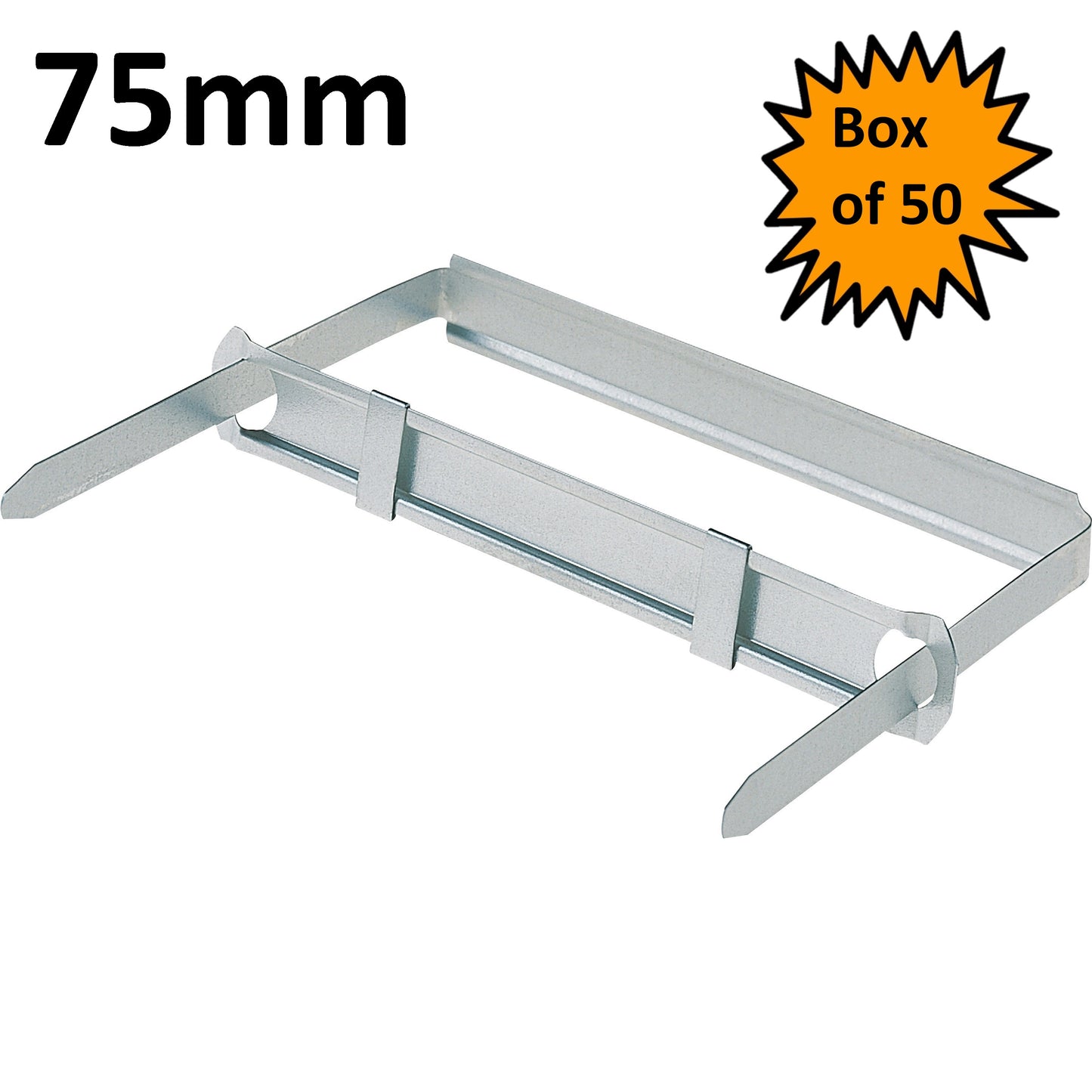 File Fasteners / Folder Clips - 80mm - Box of 50