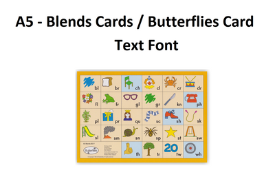 A5 - Blends Cards - Text Font - Butterflies Card