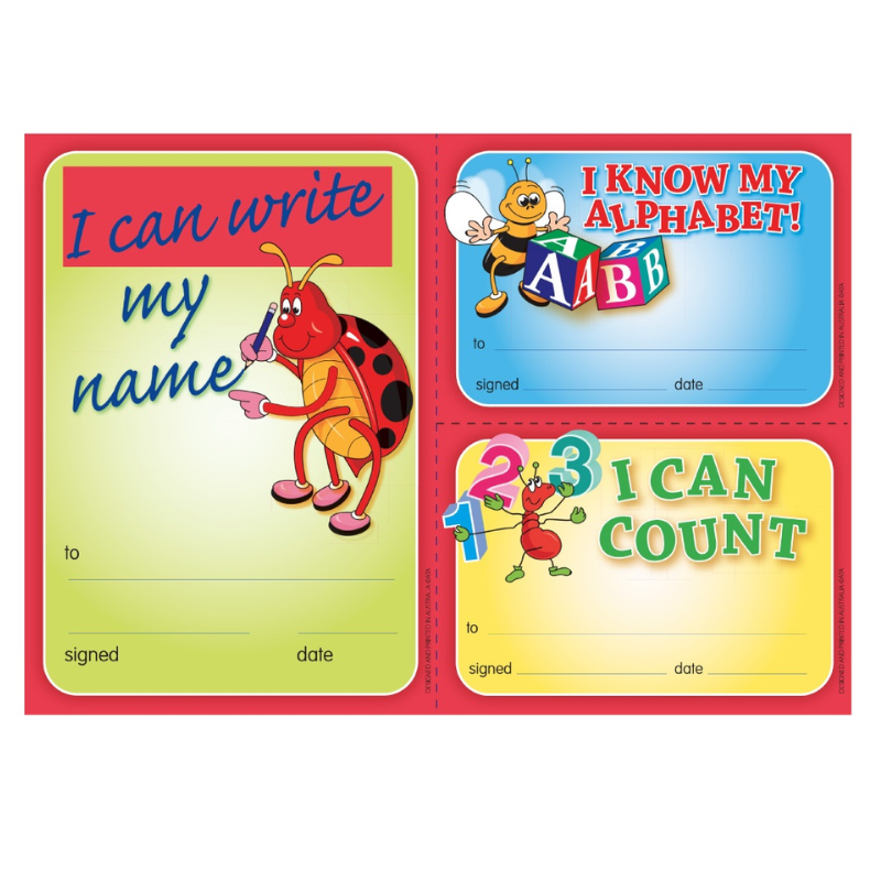Writing/Counting/ABCs - Certificates (Pack of 200)