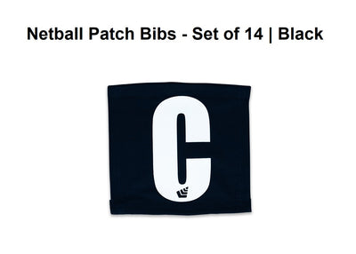 Netball Patch Bibs - Set of 14 | Black