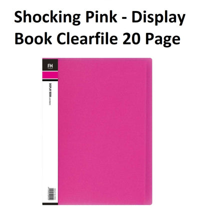 Pink - A4 Clearfile 20 Page