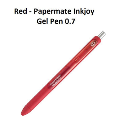 Red - Papermate Inkjoy Gel Pen 0.7