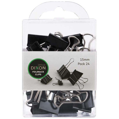 Foldback Clips 15mm - Pack 24
