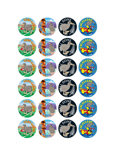 Kiwi Merit Stickers
