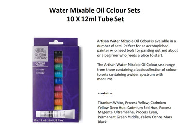 Winsor & Newton Artisan Water Mixable Oil Colour Sets 10 X 12ml Tube Set