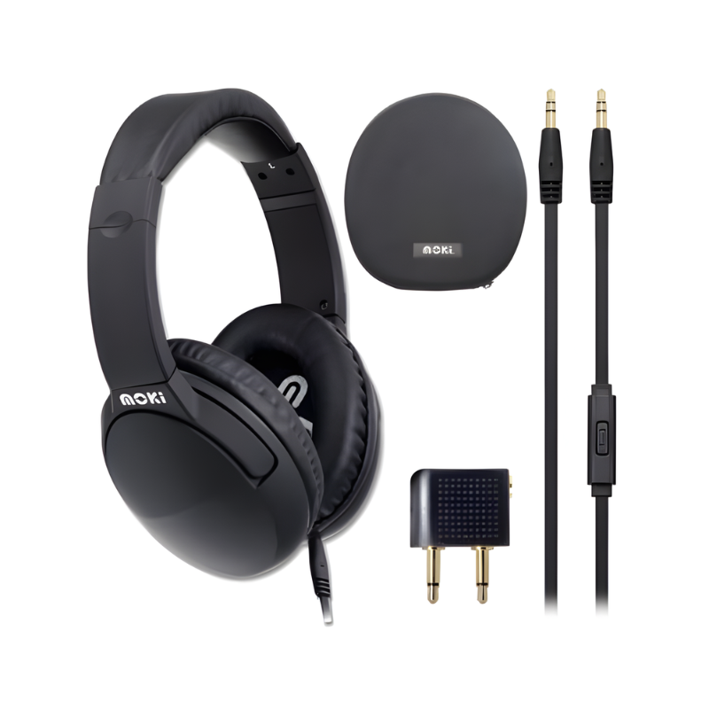 Moki Noise Cancellation Headphones With Case