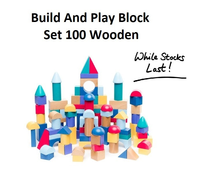 Build And Play Block Set 100 Wooden